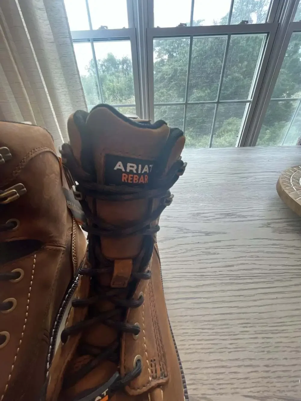 Ariat Rebar Lift 8 Waterproof Work Boots Distressed Brown Leather Mens 6 wide ee